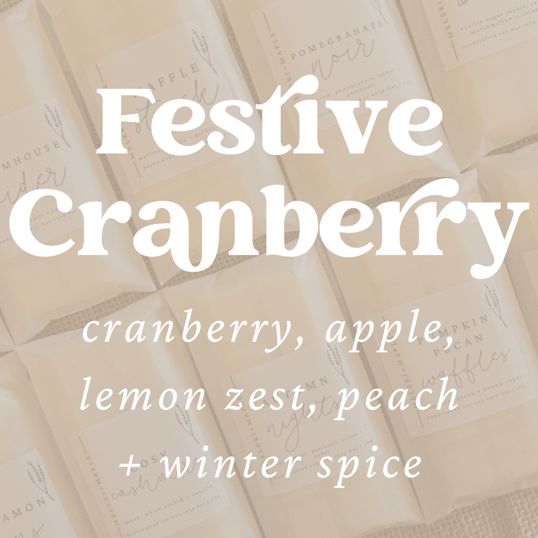 Festive Cranberry Scented Snap Bar