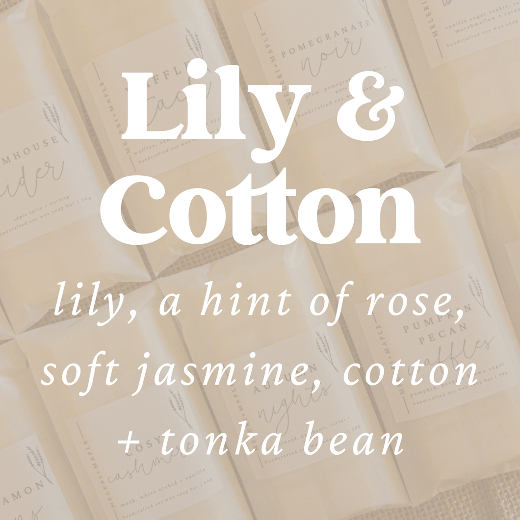 Lily & Cotton Scented Snap Bar