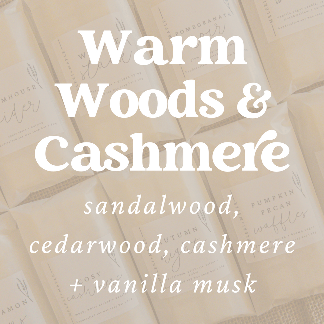 Warm Woods & Cashmere Scented Snap Bar