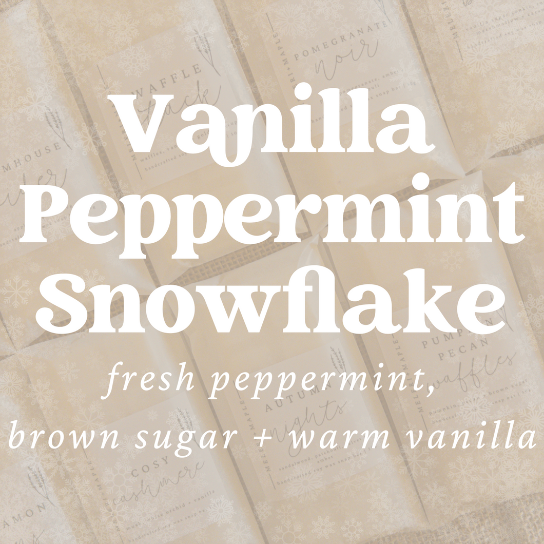 Vanilla Peppermint Snowflake Scented Snap Bar