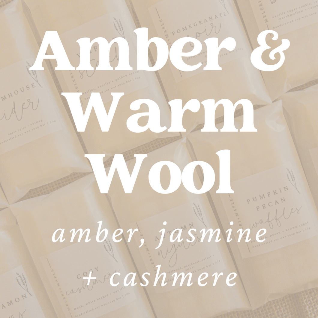 Amber & Warm Wool Scented Snap Bar