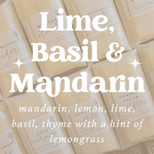 Load image into Gallery viewer, Lime, Basil + Mandarin Scented Snap Bar
