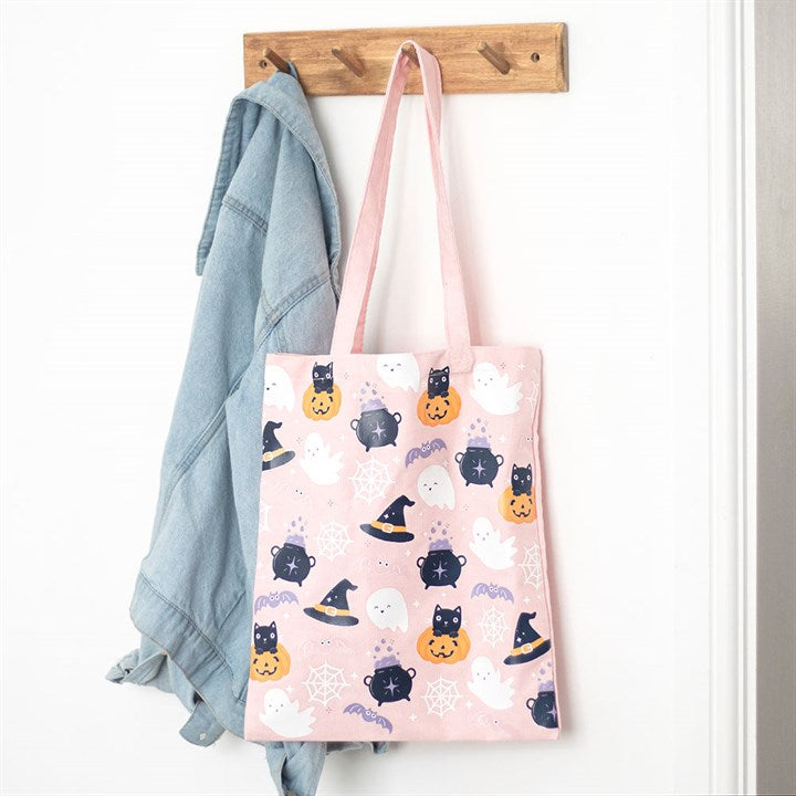 Pink Halloween Tote Bag