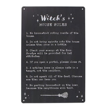 Load image into Gallery viewer, Witch&#39;s House Rules Sign
