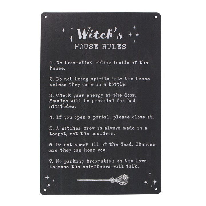 Witch's House Rules Sign