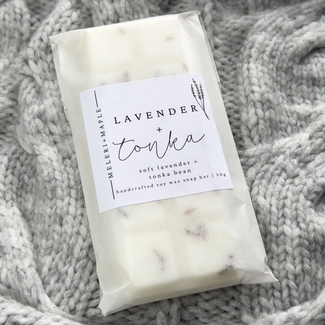 Lavender + Tonka Scented Snap Bar